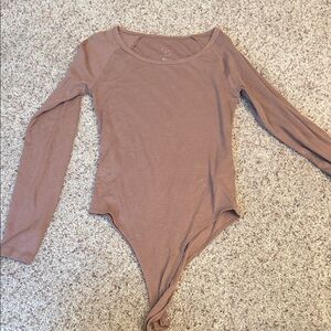 Brown Long Sleeve Bodysuit